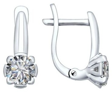 Серьги SOKOLOV 94025662 вес 1.97 г серебро, фианит купить,7729