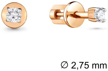 Пусеты AQUAMARINE 416851А вес 0.96 г серебро, фианит купить,NaN