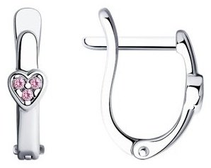 Серьги Diamant 94-120-01131-1 вес 1.45 г серебро, фианит купить,12312
