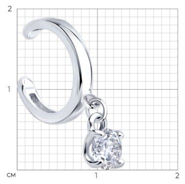 Серьги SOKOLOV 94170384_s вес 0.85 г серебро, фианит купить,8123
