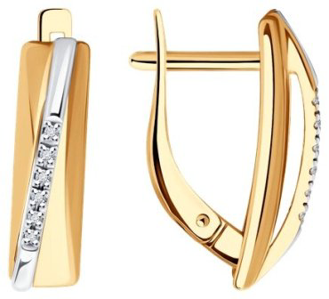 Серьги Diamant 93-220-01746-1 вес 2.39 г серебро, бриллиант купить,58317