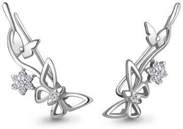 Кафф AQUAMARINE 49381А вес 1.45 г серебро, фианит купить,20777