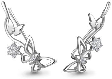 Кафф AQUAMARINE 49381А вес 1.45 г серебро, фианит купить,20777