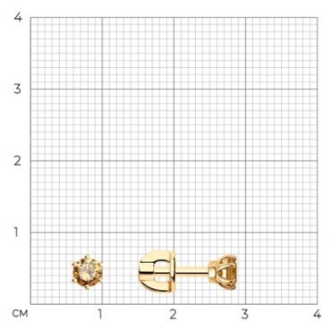Пусеты Diamant 93-122-01543-2 вес 1.19 г серебро, фианит купить,9108