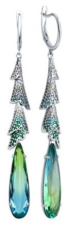 Серьги SOKOLOV 92023035 вес 11.62 г серебро, фианит, ситалл купить,NaN