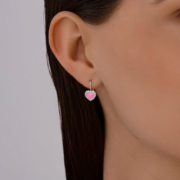 Серьги Diamant 94-120-02202-1 вес 1.43 г серебро, фианит, эмаль купить,11286