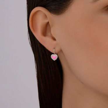 Серьги Diamant 94-120-02202-1 вес 1.43 г серебро, фианит, эмаль купить,11286