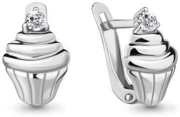 Серьги AQUAMARINE 46900А вес 1.6 г серебро, эмаль купить,13575