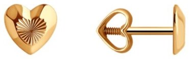 Пусеты Diamant 51-122-01526-2 вес 0.92 г золото, без вставок купить,74609