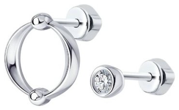 Серьги SOKOLOV 94024359 вес 1.57 г серебро, фианит купить,6344