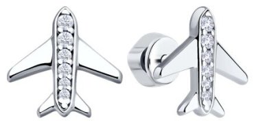 Серьги SOKOLOV 94026695 вес 1.88 г серебро, фианит купить,10025