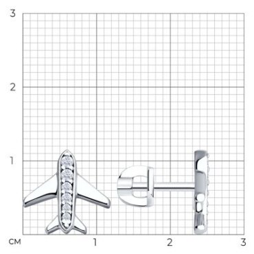 Серьги SOKOLOV 94026695 вес 1.88 г серебро, фианит купить,10025