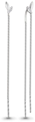 Серьги AQUAMARINE 48966.5 вес 1.21 г серебро, фианит купить,11774
