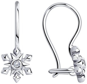 Серьги SOKOLOV 94024972 вес 0.97 г серебро, фианит купить,8985