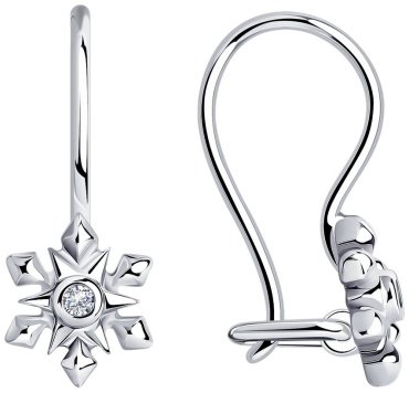 Серьги SOKOLOV 94024972 вес 0.97 г серебро, фианит купить,8985