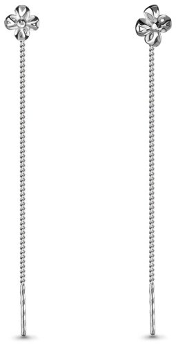Серьги-цепочки AQUAMARINE 30799.6 вес 0.98 г серебро, без вставок купить,11774