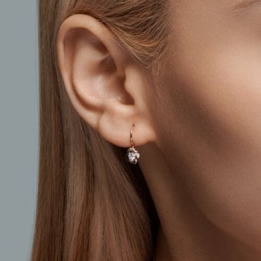 Серьги Diamant 51-120-02234-1 вес 1.09 г золото, фианит купить,90723