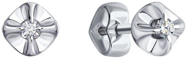 Серьги SOKOLOV 1022152-3 вес 1.09 г золото, бриллиант купить,131499