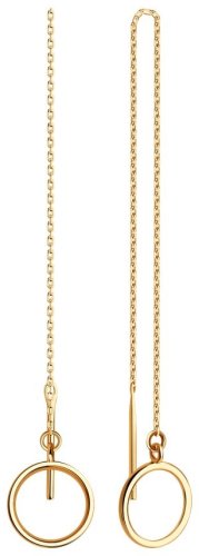 Серьги-цепочки SOKOLOV 0200154 вес 1.09 золото, без вставок купить,109837