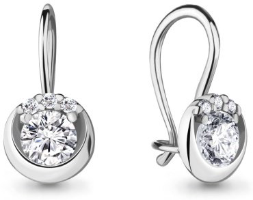 Серьги AQUAMARINE 42678А вес 1.26 г серебро, фианит купить,8498