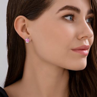 Серьги Diamant 94-120-02221-1 вес 1.77 г серебро, фианит, эмаль купить,8524