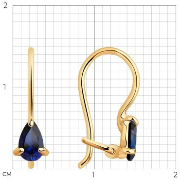 Серьги SOKOLOV 727424 вес 0.82 г золото, корунд купить,69598