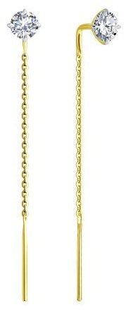 Серьги Diamant 53-123-02336-1 вес 1.16 г золото, фианит купить,94399