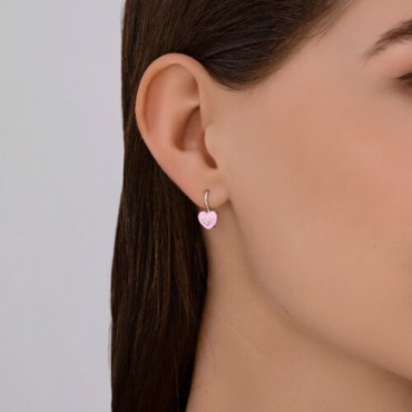 Серьги Diamant 94-120-02220-1_s вес 1.44 г серебро, фианит, эмаль купить,8405