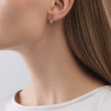 Пусеты SOKOLOV 029736 вес 0.99 г золото, фианит купить,87355