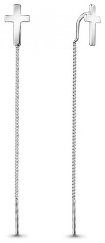 Серьги AQUAMARINE 33783 вес 1.18 г серебро, без вставок купить,11774