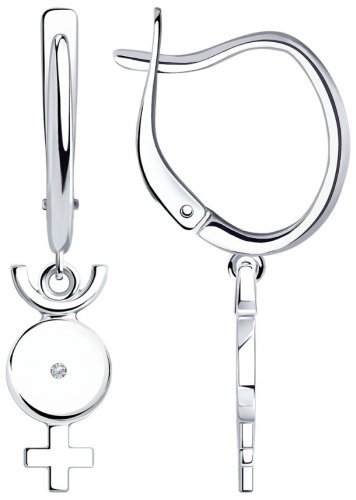 Серьги SOKOLOV 94024453 вес 3.36 г серебро, фианит купить,NaN