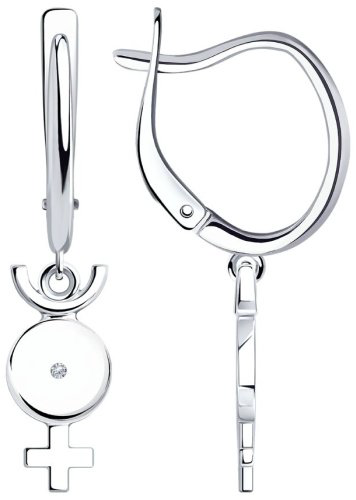 Серьги SOKOLOV 94024453 вес 3.36 г серебро, фианит купить,NaN