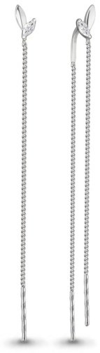Серьги AQUAMARINE 48966 вес 1.14 г серебро, фианит купить,11774