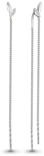 Серьги AQUAMARINE 48966 вес 1.14 г серебро, фианит купить,11774