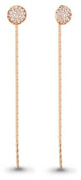 Серьги-цепочки AQUAMARINE 41030А.6 вес 2.06 г серебро, фианит купить,18837