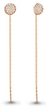 Серьги-цепочки AQUAMARINE 41030А.6 вес 2.06 г серебро, фианит купить,18837