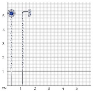 Серьги Diamant 94-120-01037-1 вес 1.23 г серебро, фианит купить,8311
