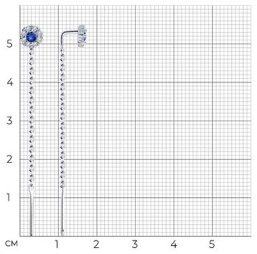 Серьги Diamant 94-120-01037-1 вес 1.23 г серебро, фианит купить,8311