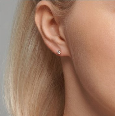 Пусеты Diamant 51-122-00733-2 вес 1 г золото, фианит купить,NaN