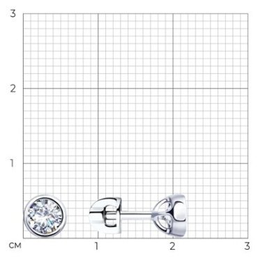 Серьги Diamant 94-122-01652-1 вес 1.7 г серебро, фианит купить,12312