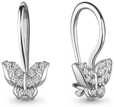 Серьги AQUAMARINE 490030 вес 1.1 г серебро, фианит купить,19494
