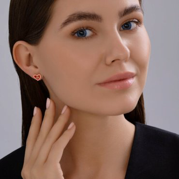 Пусеты Diamant 93-122-02234-1 вес 1.57 г серебро, эмаль купить,8311