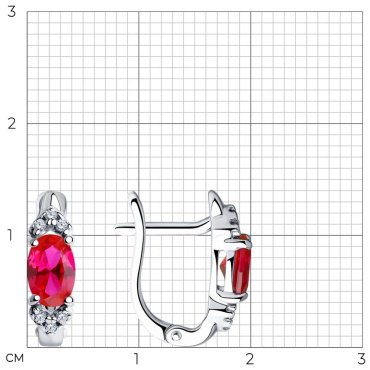 Серьги SOKOLOV 84020015 вес 1.88 г серебро, фианит, корунд купить,NaN