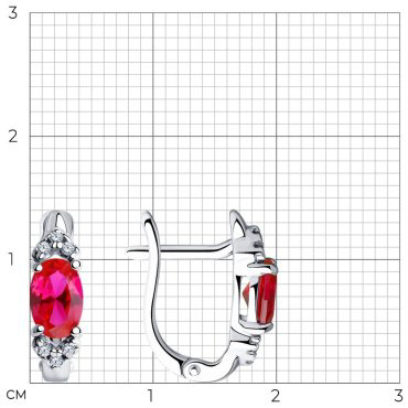 Серьги SOKOLOV 84020015 вес 1.88 г серебро, фианит, корунд купить,NaN