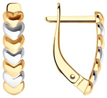 Серьги Diamant 51-120-02212-1 вес 1.76 г золото, без вставок купить,124659