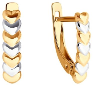 Серьги Diamant 51-120-02212-1 вес 1.76 г золото, без вставок купить,124659