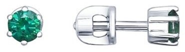 Пусеты SOKOLOV 94021722-1_4 вес 1 г серебро, фианит купить,9234