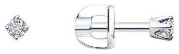 Моносерьга SOKOLOV 94170002 вес 0.47 г серебро, фианит купить,NaN