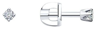 Моносерьга SOKOLOV 94170002 вес 0.47 г серебро, фианит купить,NaN