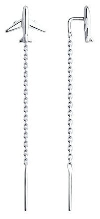 Серьги-цепочки SOKOLOV 94025963 вес 1.42 г серебро, без вставок купить,12825